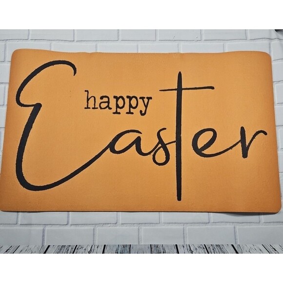 Happy Easter Welcome Door Mat Outdoor for Front Door Non Slip Entryway Floor Rug - Picture 1 of 3